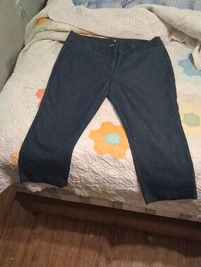Express Dark Blue Cropped Denin Jeans..like New!! No Tag